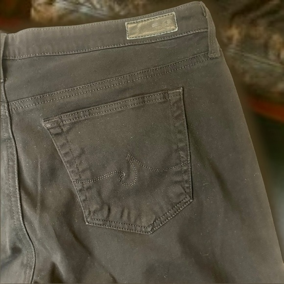 AG Adriano Goldschmied Black Velvet ‘The Stilt’ Cigarette Leg Jean / Pant Sz 32 - Picture 13 of 14